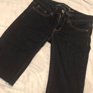 American Eagle dark denim Bermuda Jeans